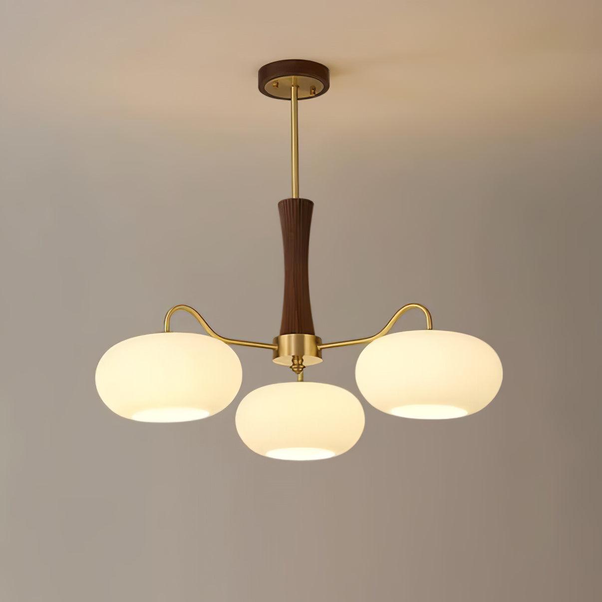 Trevano Wooden Semi Flush Mount Ceiling Light
