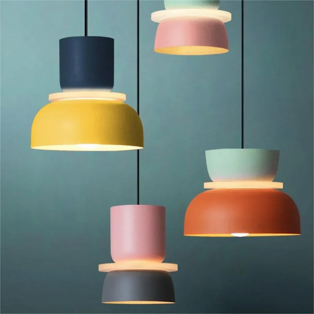 Color Block Nordic Pendant Light | Lumivox