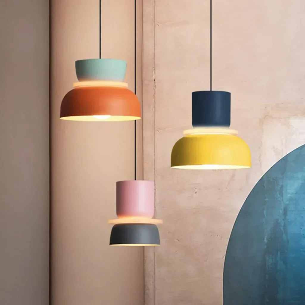 Color Block Nordic Pendant Light | Lumivox