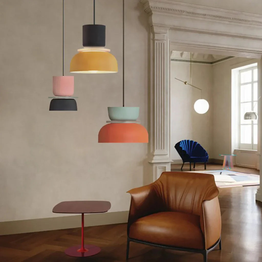 Color Block Nordic Pendant Light | Lumivox