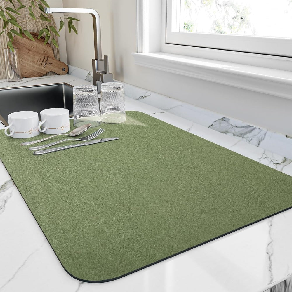 Fast-Drying Diatomite Kitchen Mat with High Absorption | AeroDry