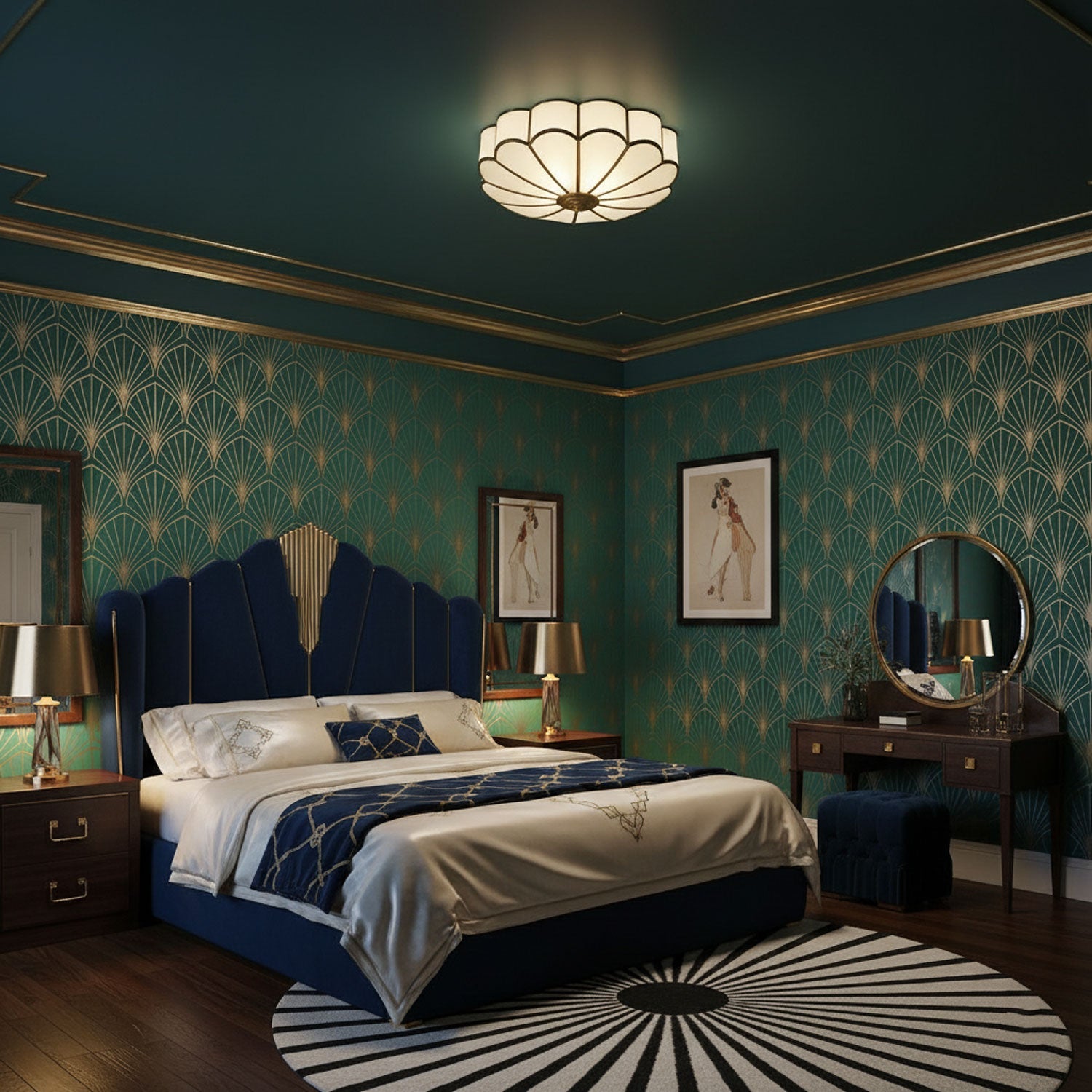 Orvella Bedroom Ceiling Lights | Brass