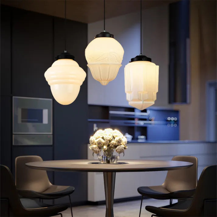 Glass Geometric Pendant Light | Lumivox
