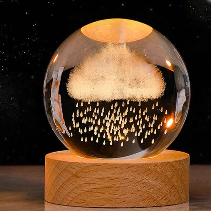 Illuminated Sphere with 3D Engravings | Luminara