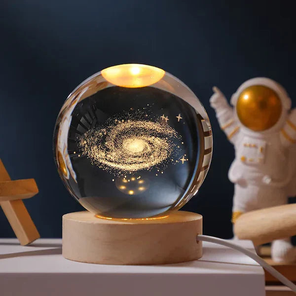 Illuminated Sphere with 3D Engravings | Luminara