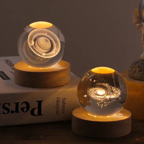 Illuminated Sphere with 3D Engravings | Luminara
