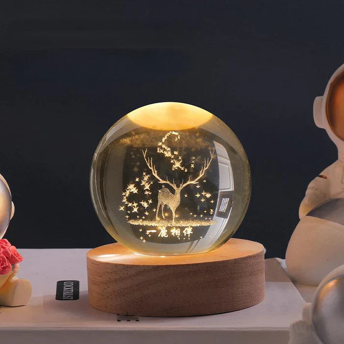 Illuminated Sphere with 3D Engravings | Luminara