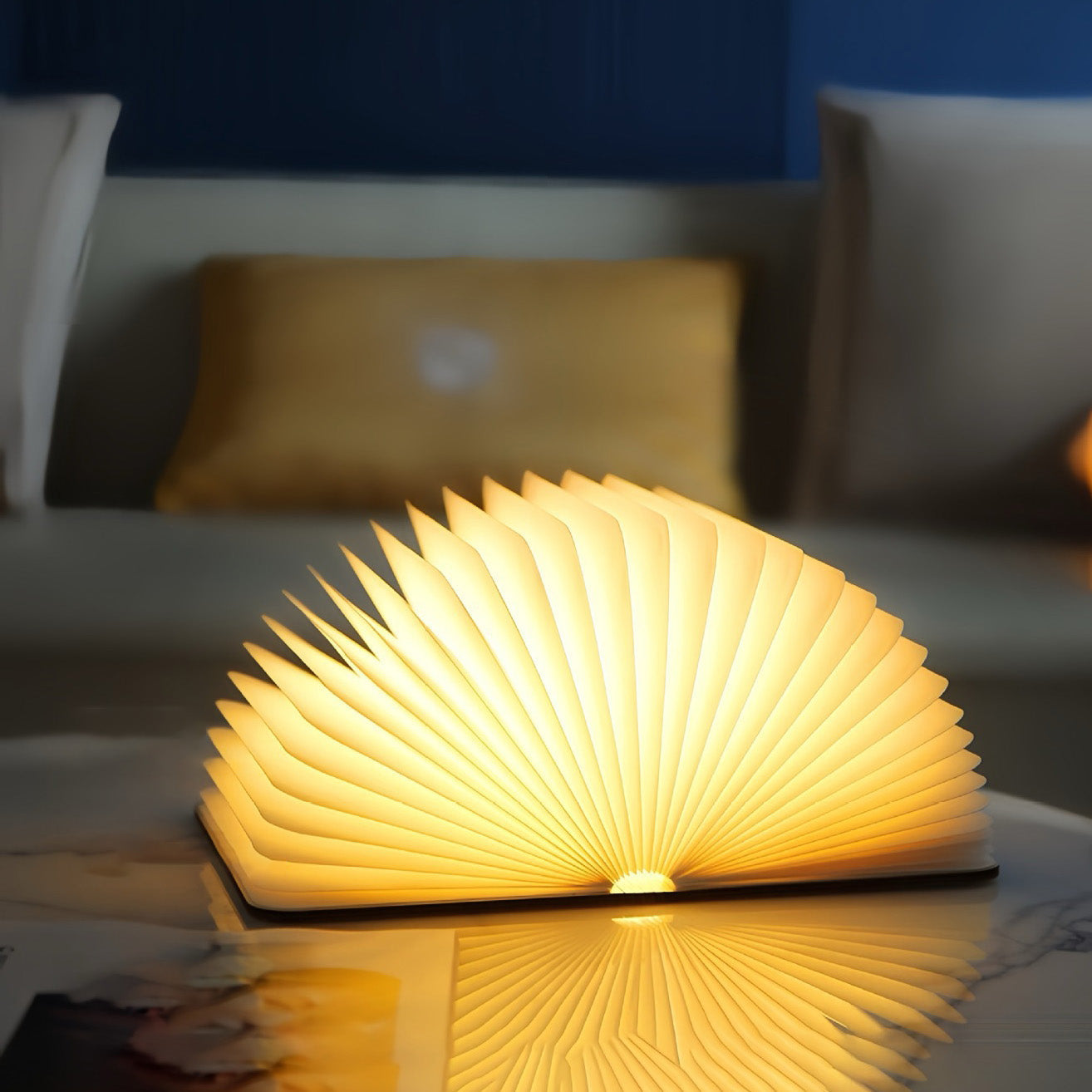 LED Wooden Book Lamp | Lumora