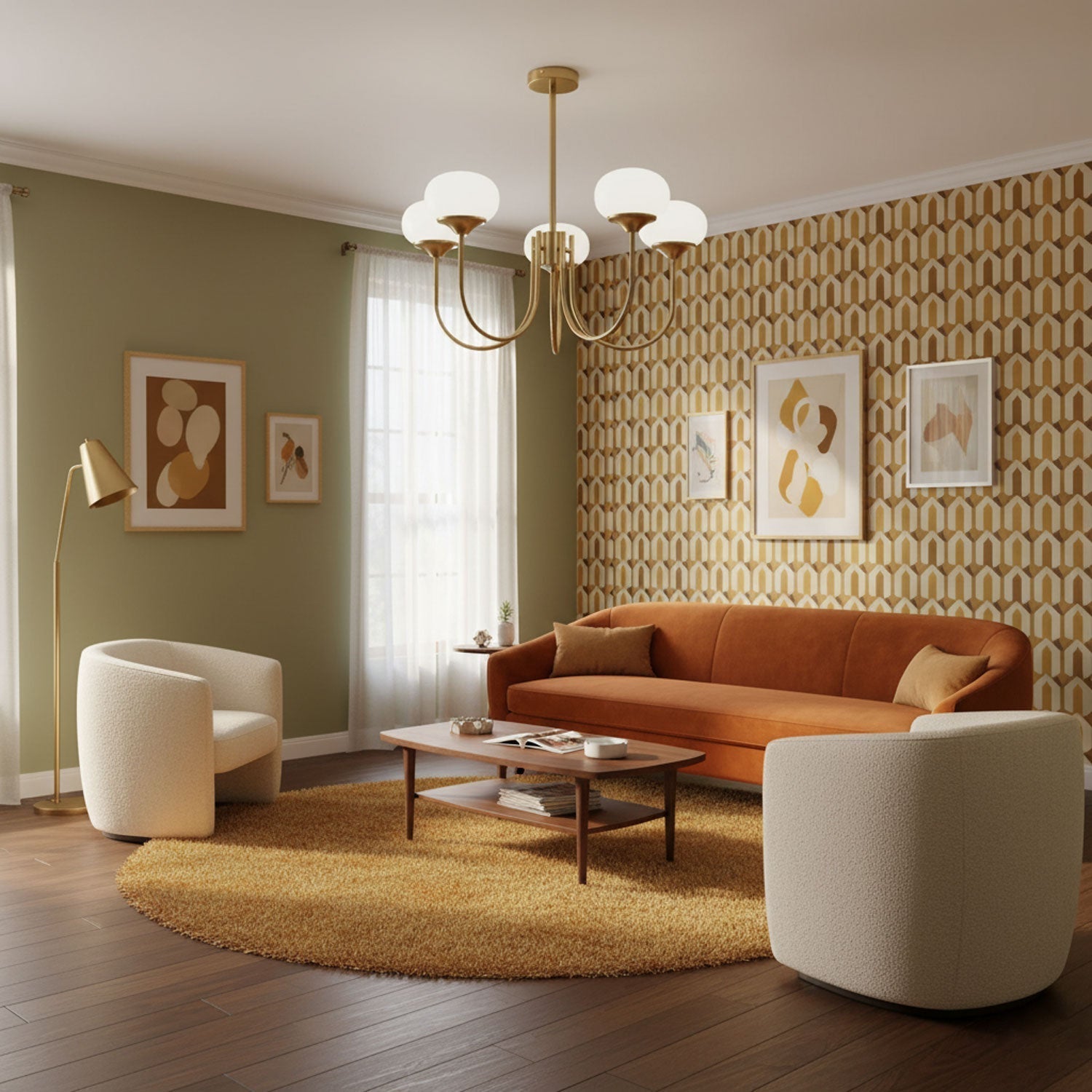 Lumello Marshmallow Semi Flush Mount Ceiling Light | Chandelier