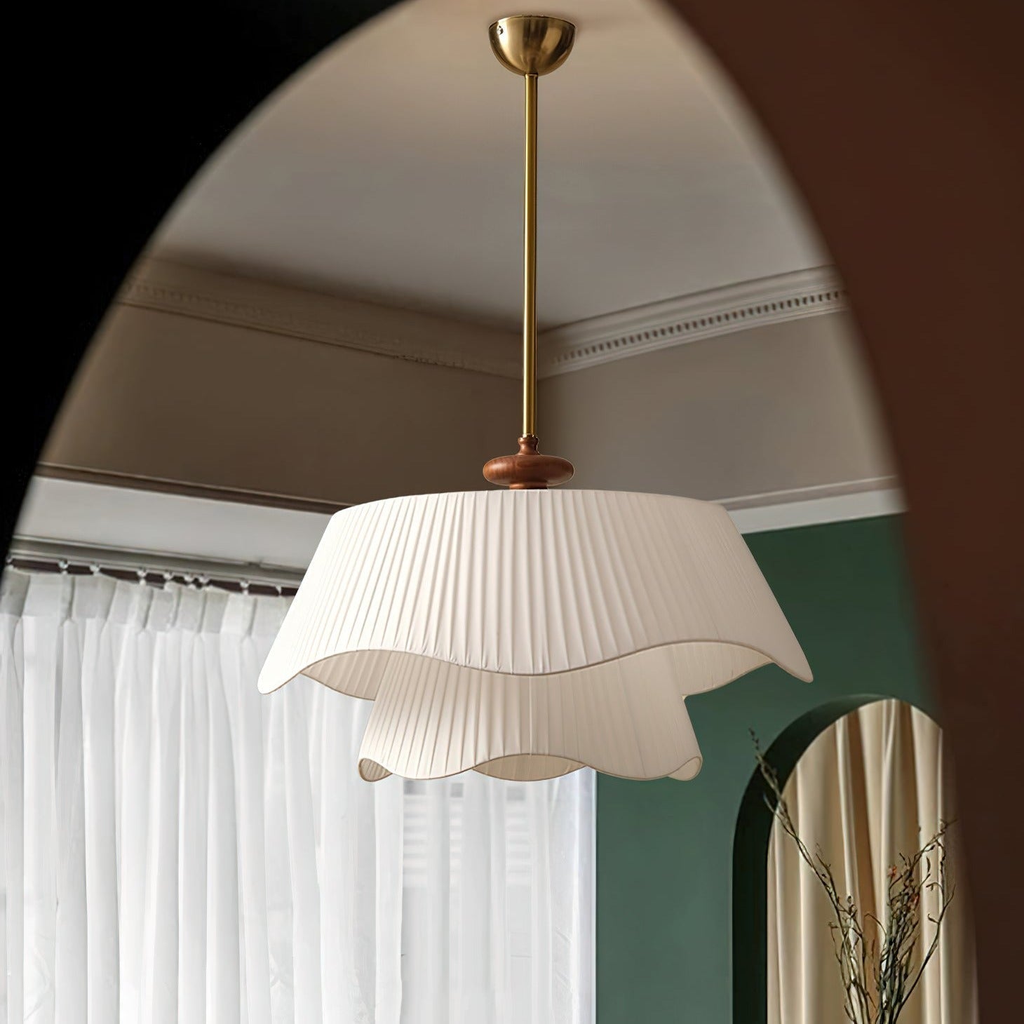 Metal Glass Wood Pendant Lighting | Luminara