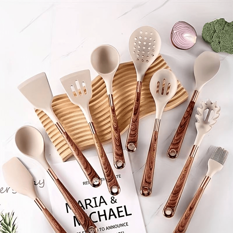 Silicone Kitchen Utensil Set 10-Piece Heat-Resistant | Virello