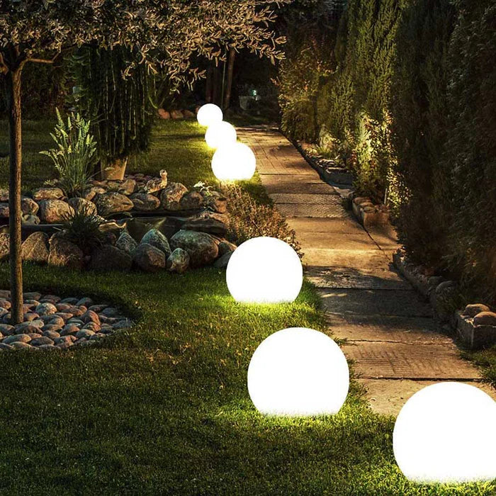 Spherical Outdoor Garden Light | Opaline