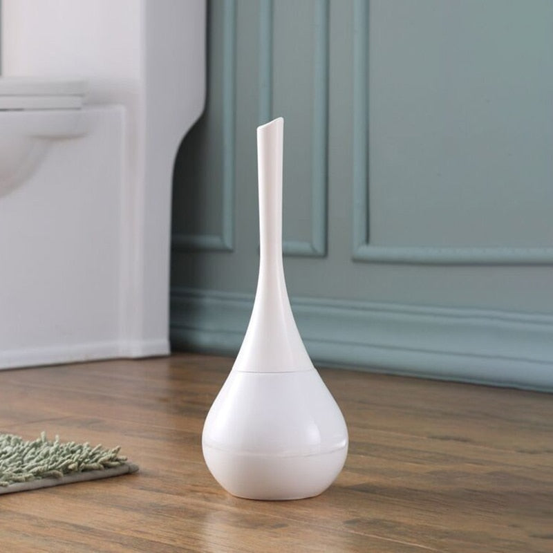 Toilet Brush with Stainless Steel Handle & Drip Tray | LuxeBrush