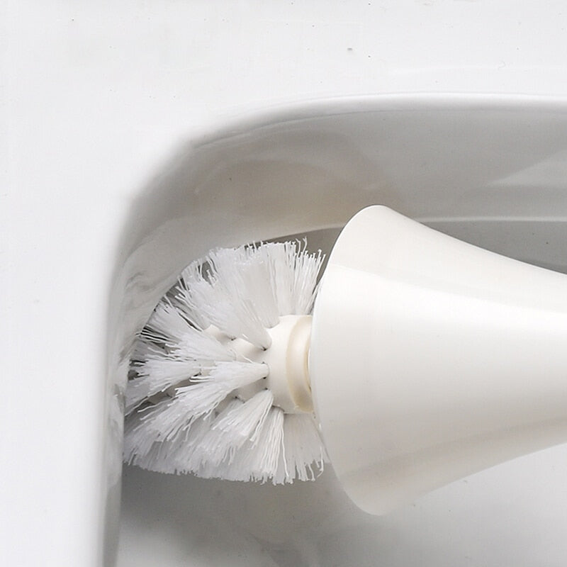 Toilet Brush with Stainless Steel Handle & Drip Tray | LuxeBrush