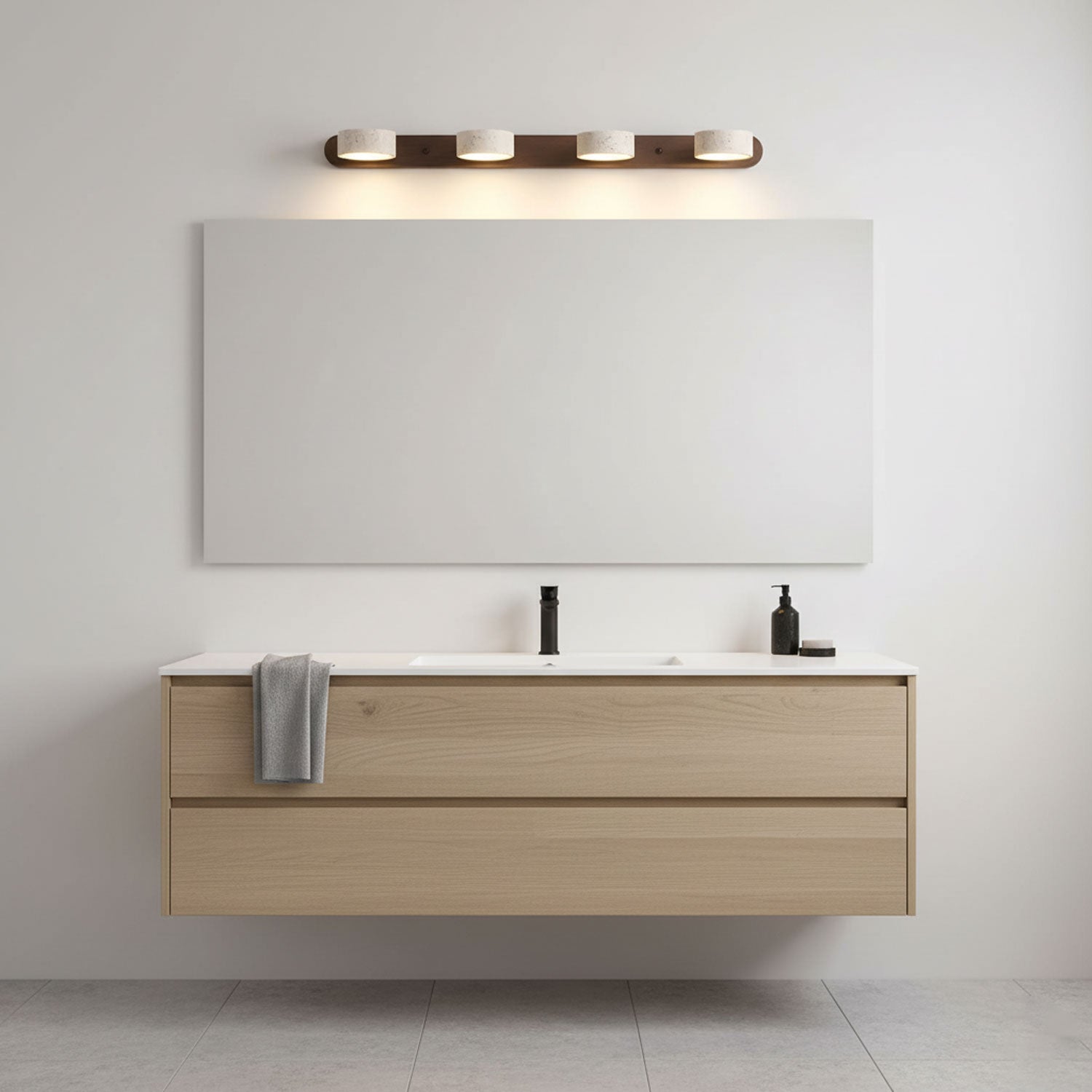 Solvante LED Wall Lights | Travertine