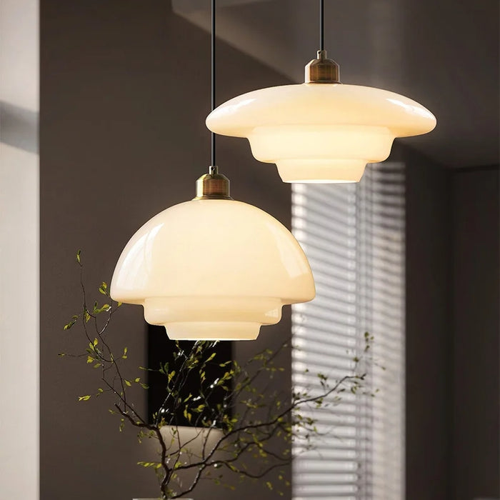 White Glass Pendant Light | Lumina