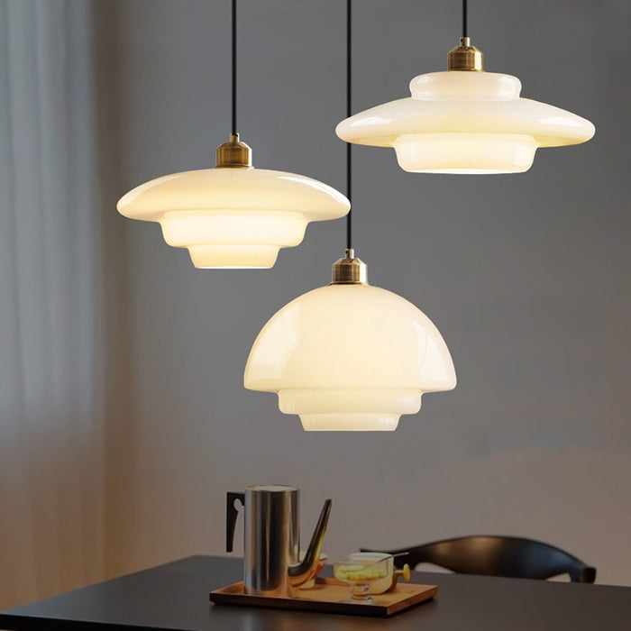 White Glass Pendant Light | Lumina