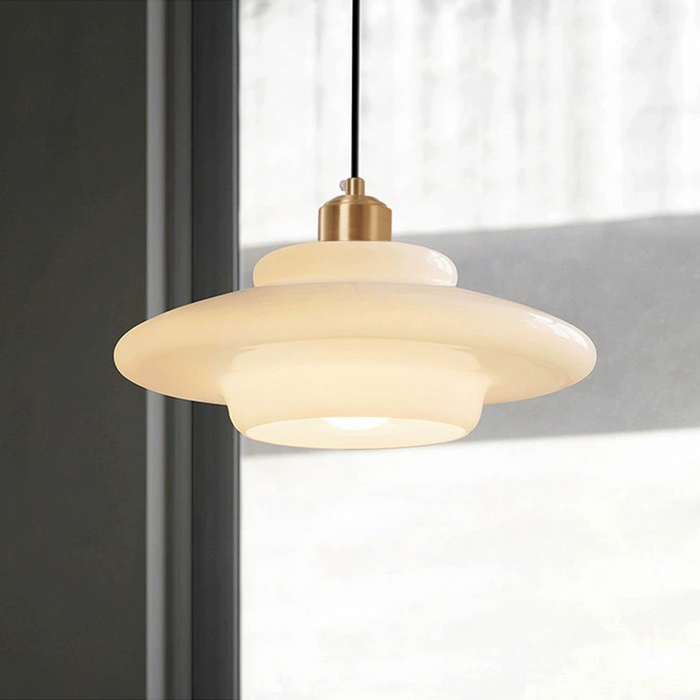 White Glass Pendant Light | Lumina