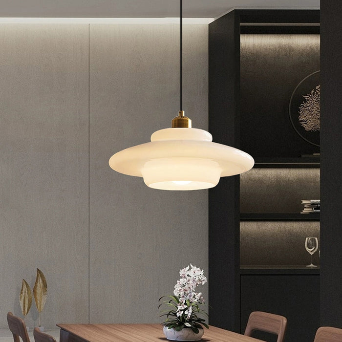 White Glass Pendant Light | Lumina
