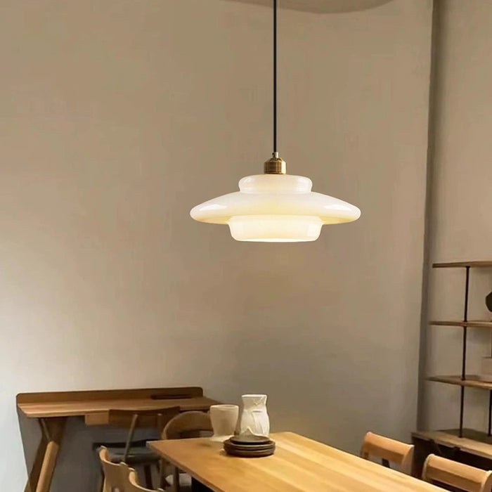 White Glass Pendant Light | Lumina