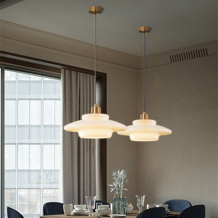 White Glass Pendant Light | Lumina