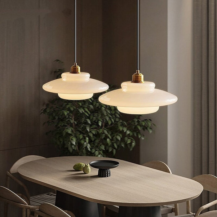 White Glass Pendant Light | Lumina