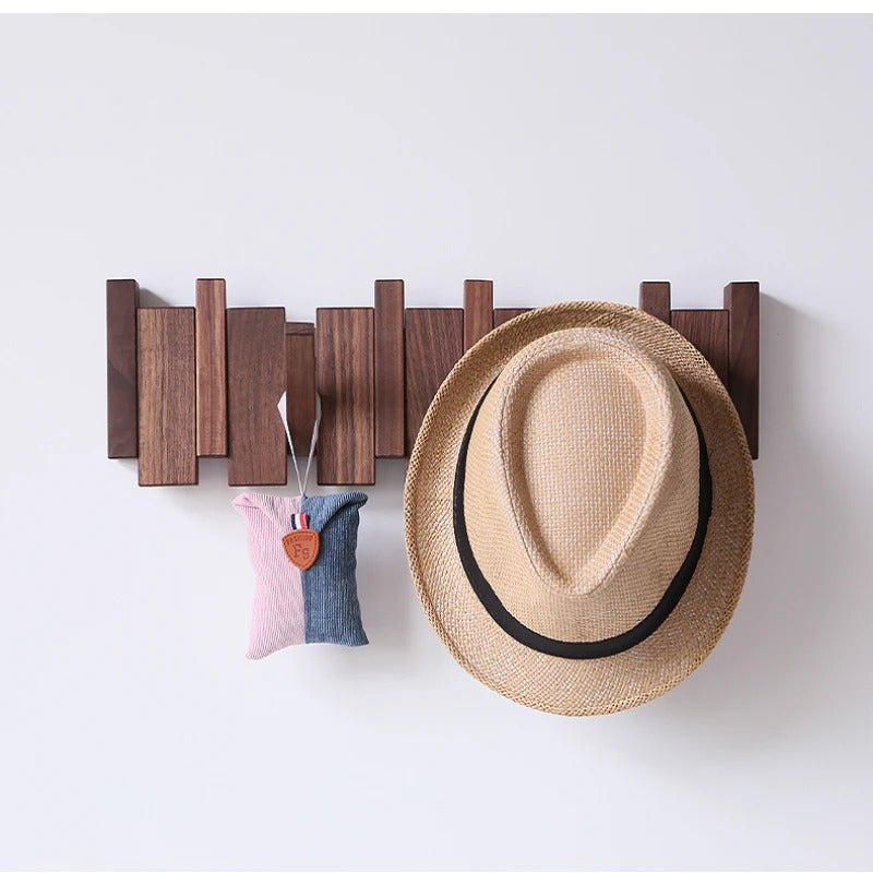 Wooden Piano Coat Rack with Multiple Hooks | Melodara