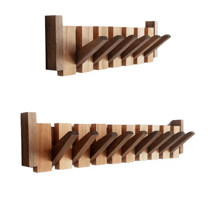 Wooden Piano Coat Rack with Multiple Hooks | Melodara