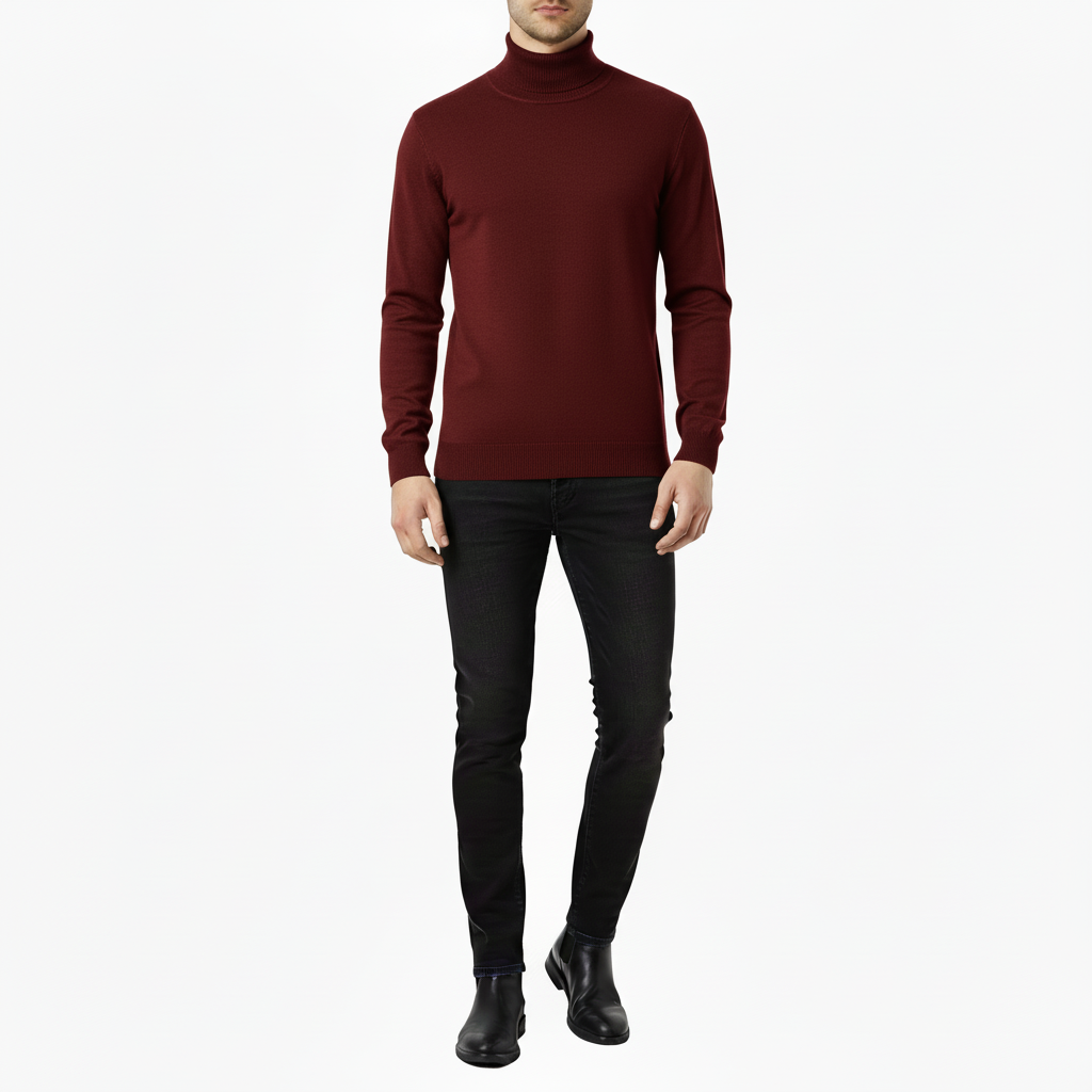 Ash Men’s Warm Cashmere Cotton Turtleneck Sweater | Knit