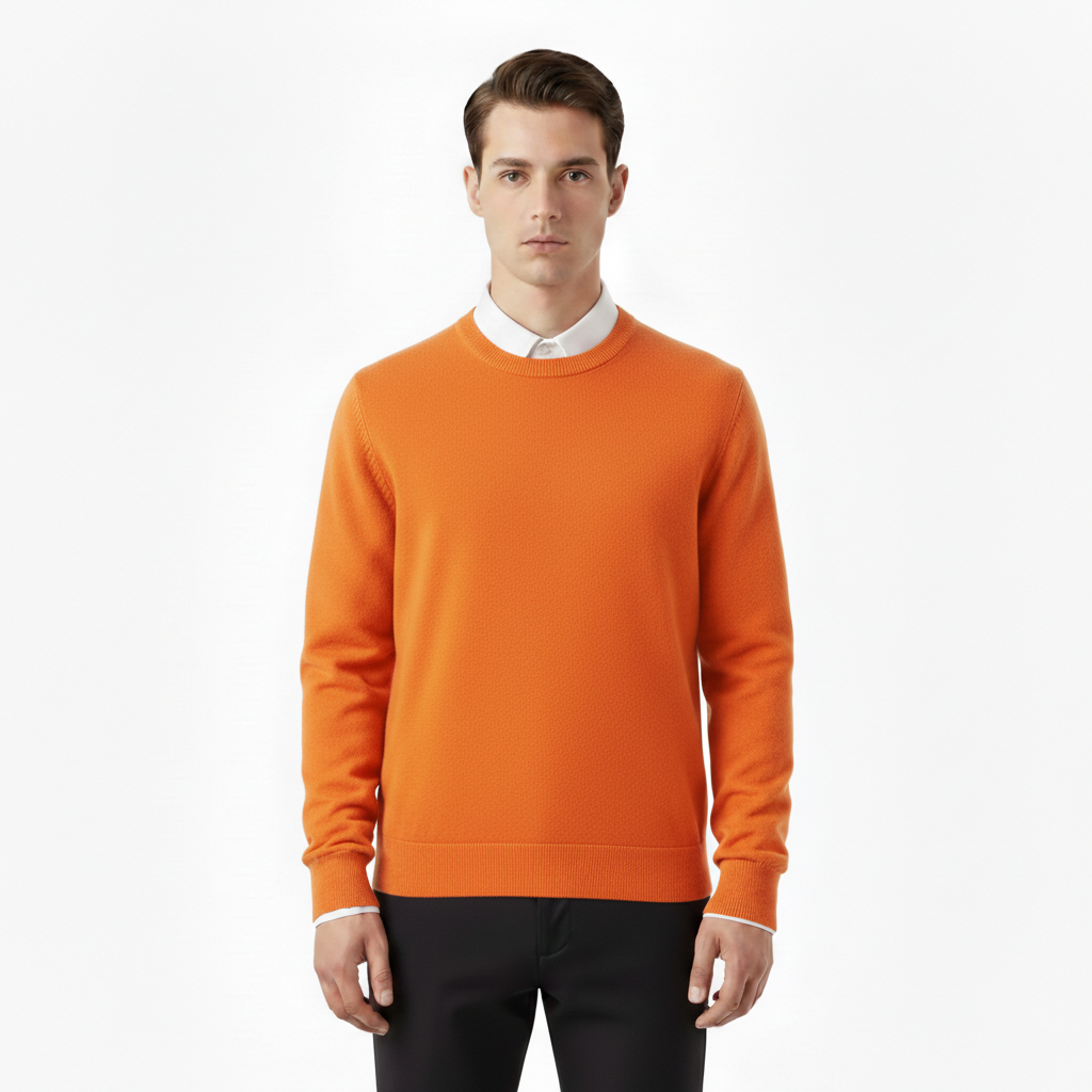 Apex Men's Knitted O-Neck Cotton Wool Pullover Sweater | Long Sleeve