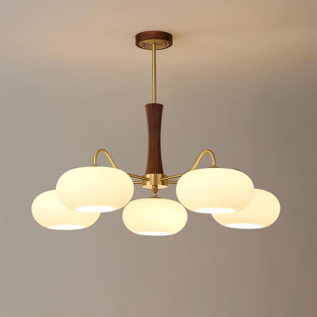 Trevano Wooden Semi Flush Mount Ceiling Light