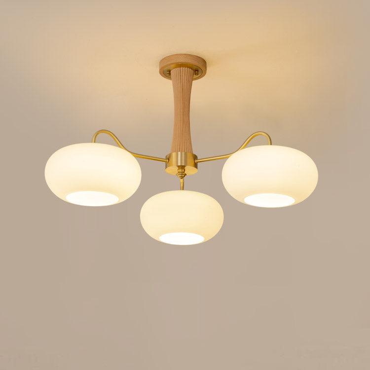 Trevano Wooden Semi Flush Mount Ceiling Light