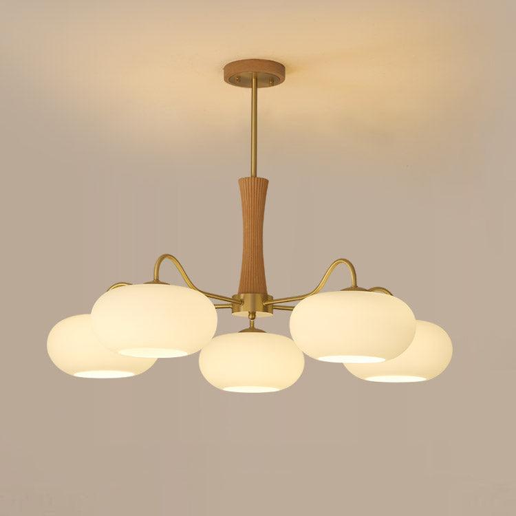 Trevano Wooden Semi Flush Mount Ceiling Light