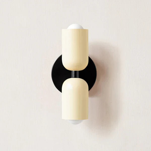 Double LED Wall Lamps with Cream Finish | Lumina