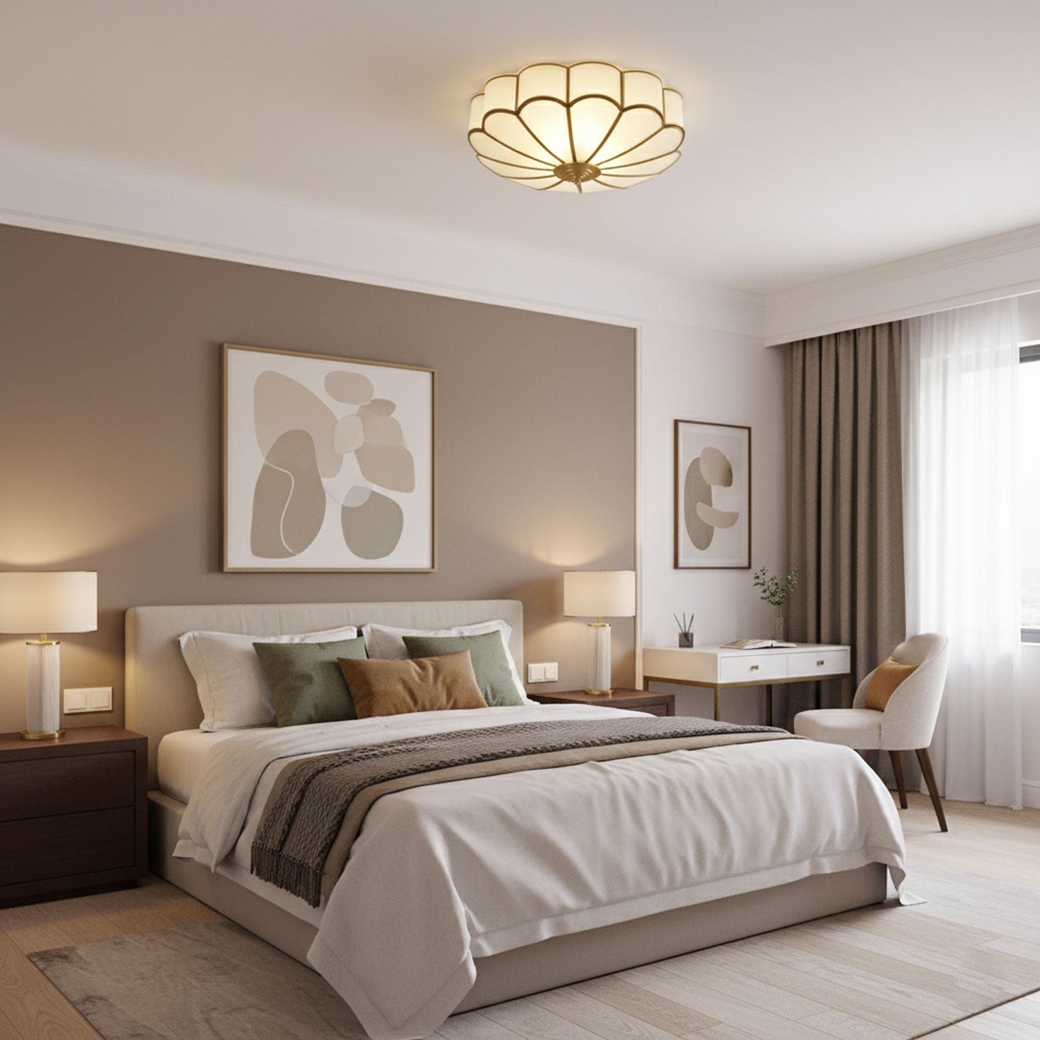 Orvella Bedroom Ceiling Lights | Brass