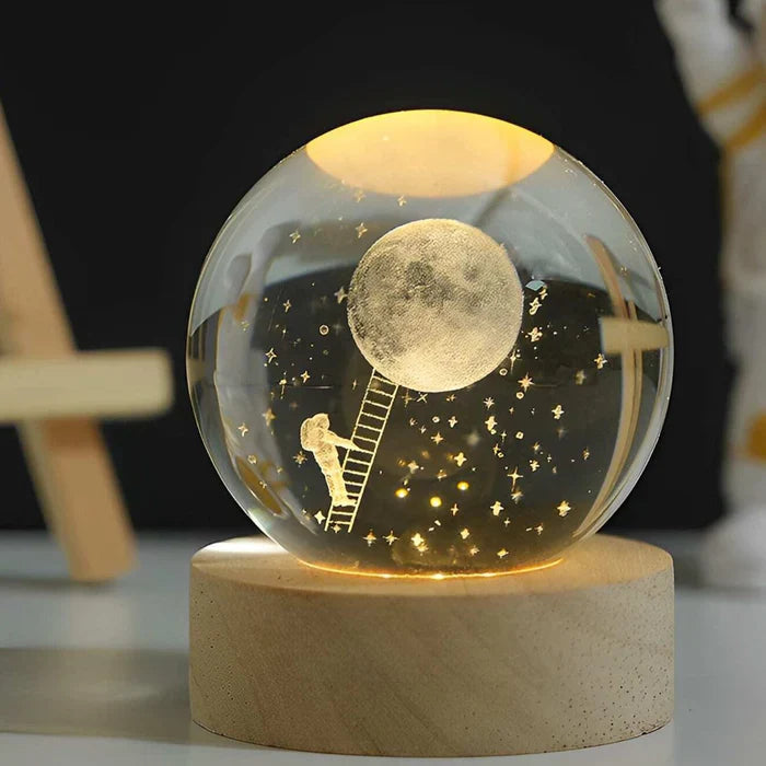 Illuminated Sphere with 3D Engravings | Luminara
