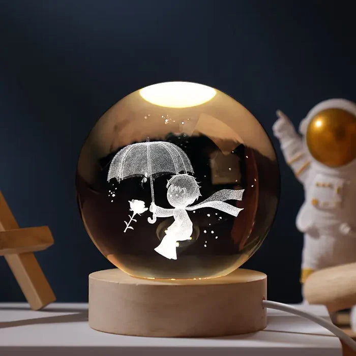 Illuminated Sphere with 3D Engravings | Luminara
