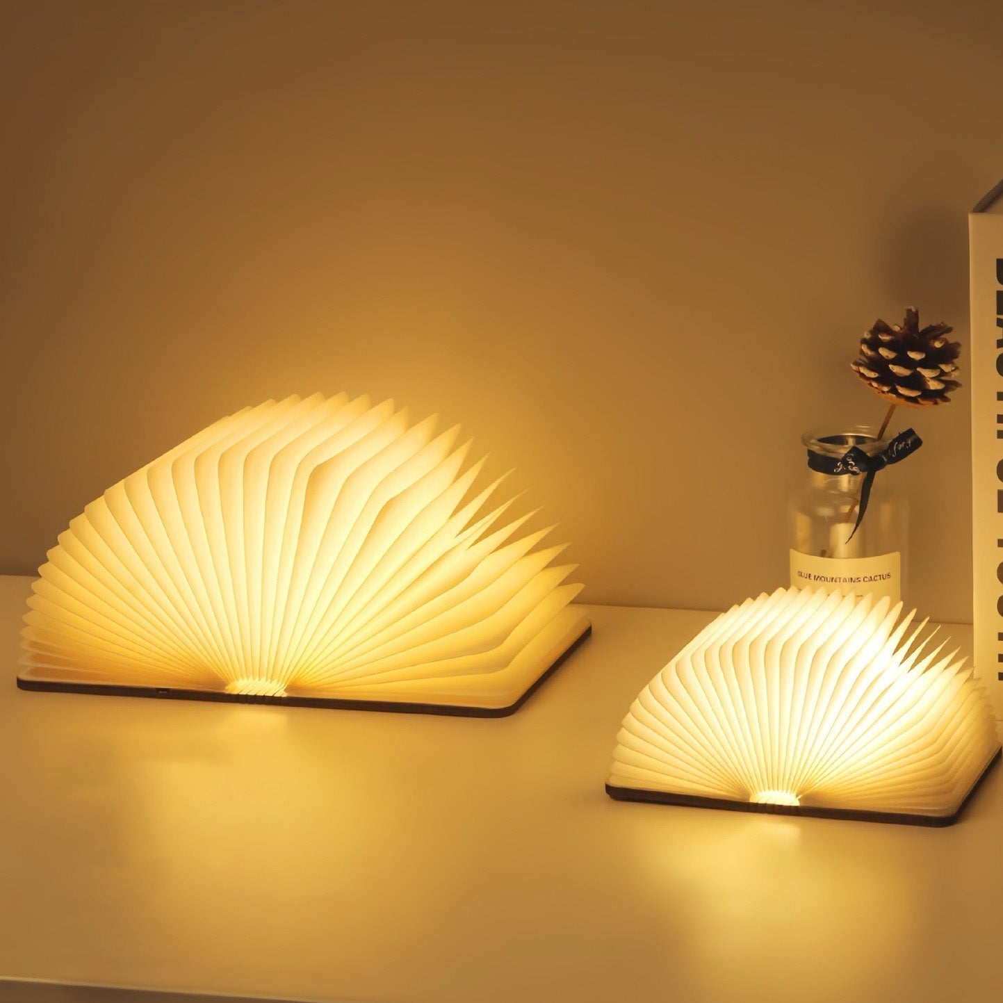 LED Wooden Book Lamp | Lumora