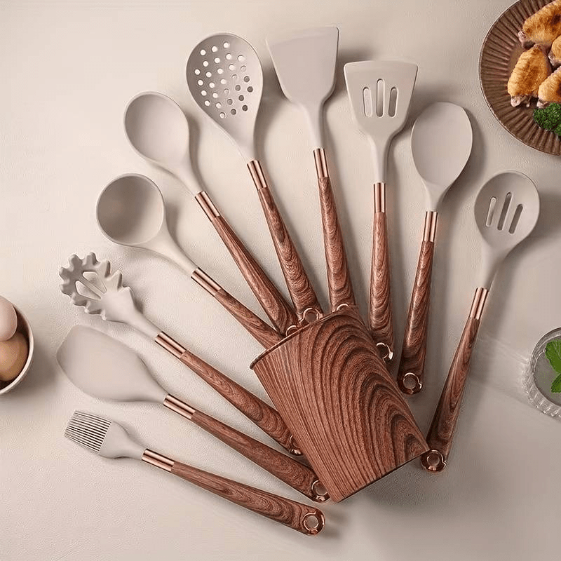 Silicone Kitchen Utensil Set 10-Piece Heat-Resistant | Virello