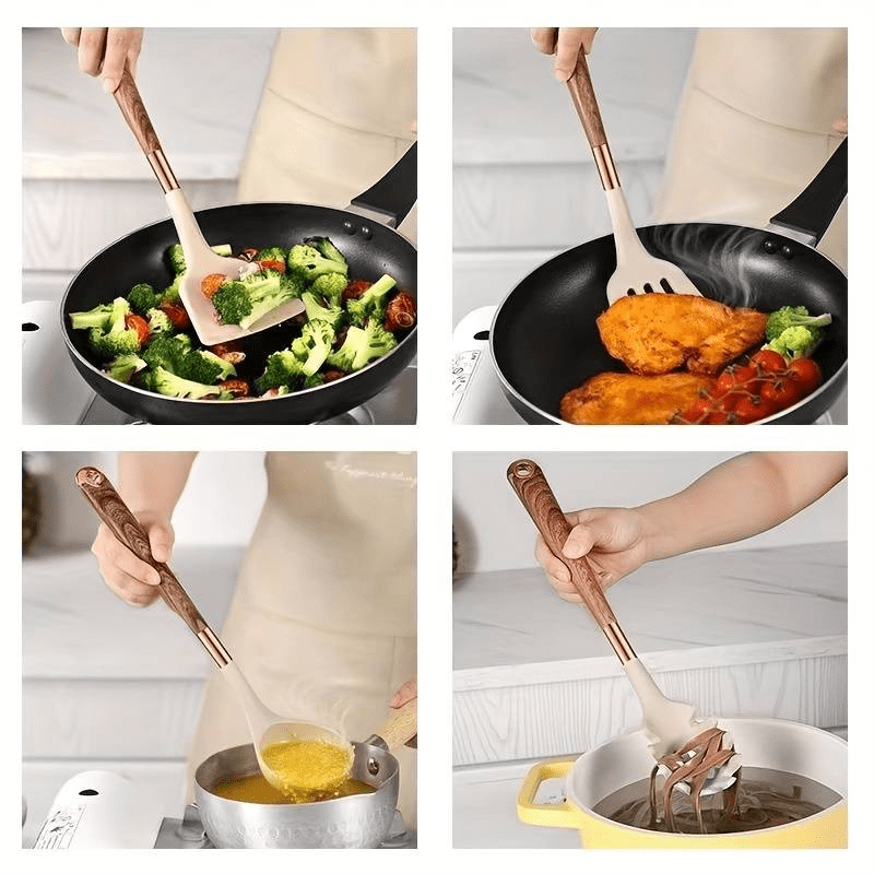 Silicone Kitchen Utensil Set 10-Piece Heat-Resistant | Virello