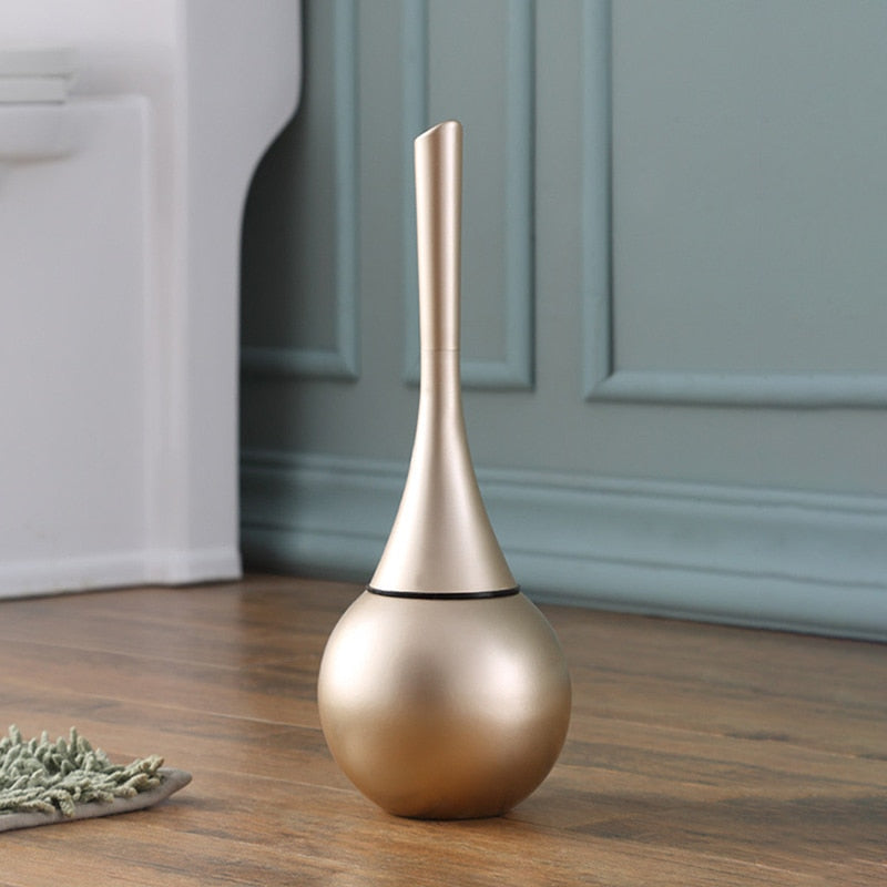 Toilet Brush with Stainless Steel Handle & Drip Tray | LuxeBrush