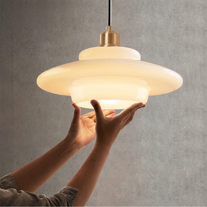 White Glass Pendant Light | Lumina
