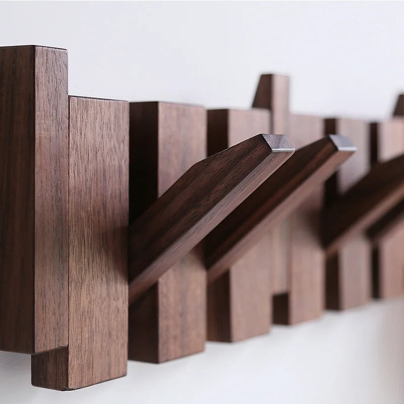 Wooden Piano Coat Rack with Multiple Hooks | Melodara