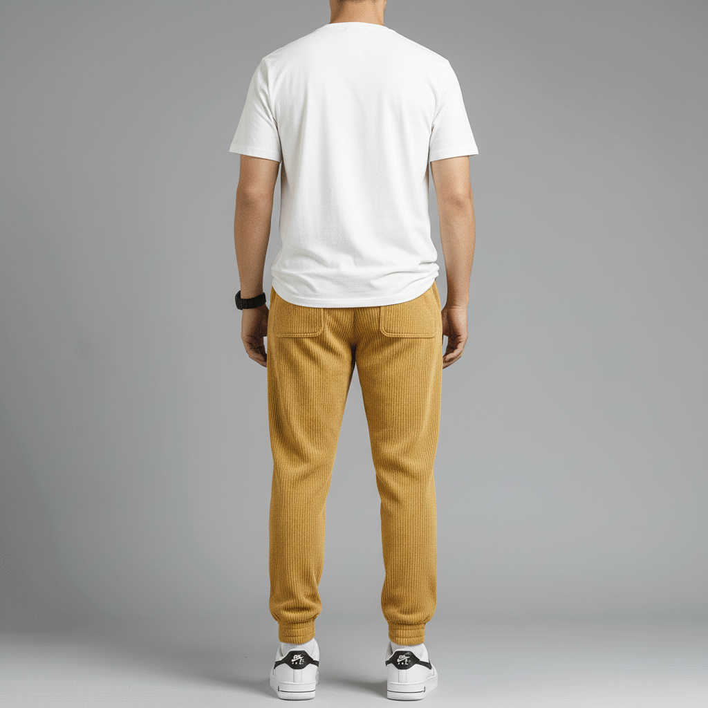 Crest Men's Baggy Corduroy Jogger Sweatpants | Autumn and Winter