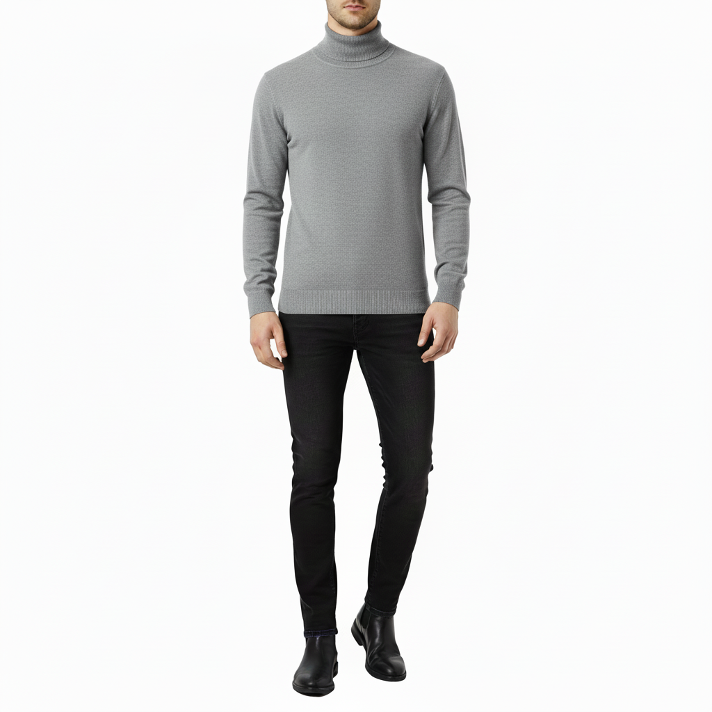 Ash Men’s Warm Cashmere Cotton Turtleneck Sweater | Knit