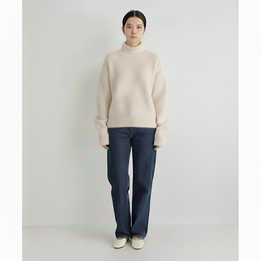 Glowwo Women's Knitted Turtleneck Sweater | Comfortable