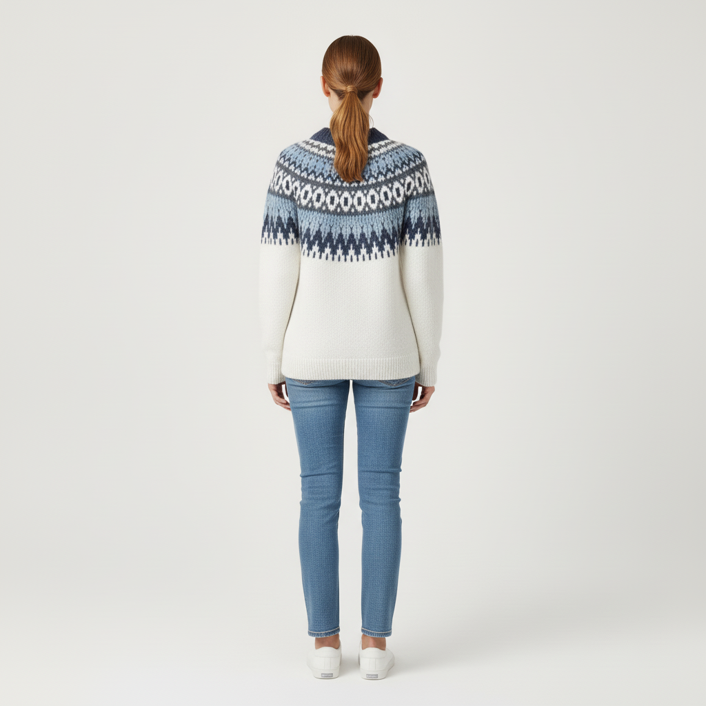 Elle Women's Comfortable Long Sleeve Knitted Sweated