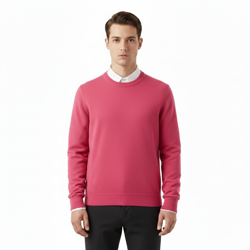 Apex Men's Knitted O-Neck Cotton Wool Pullover Sweater | Long Sleeve