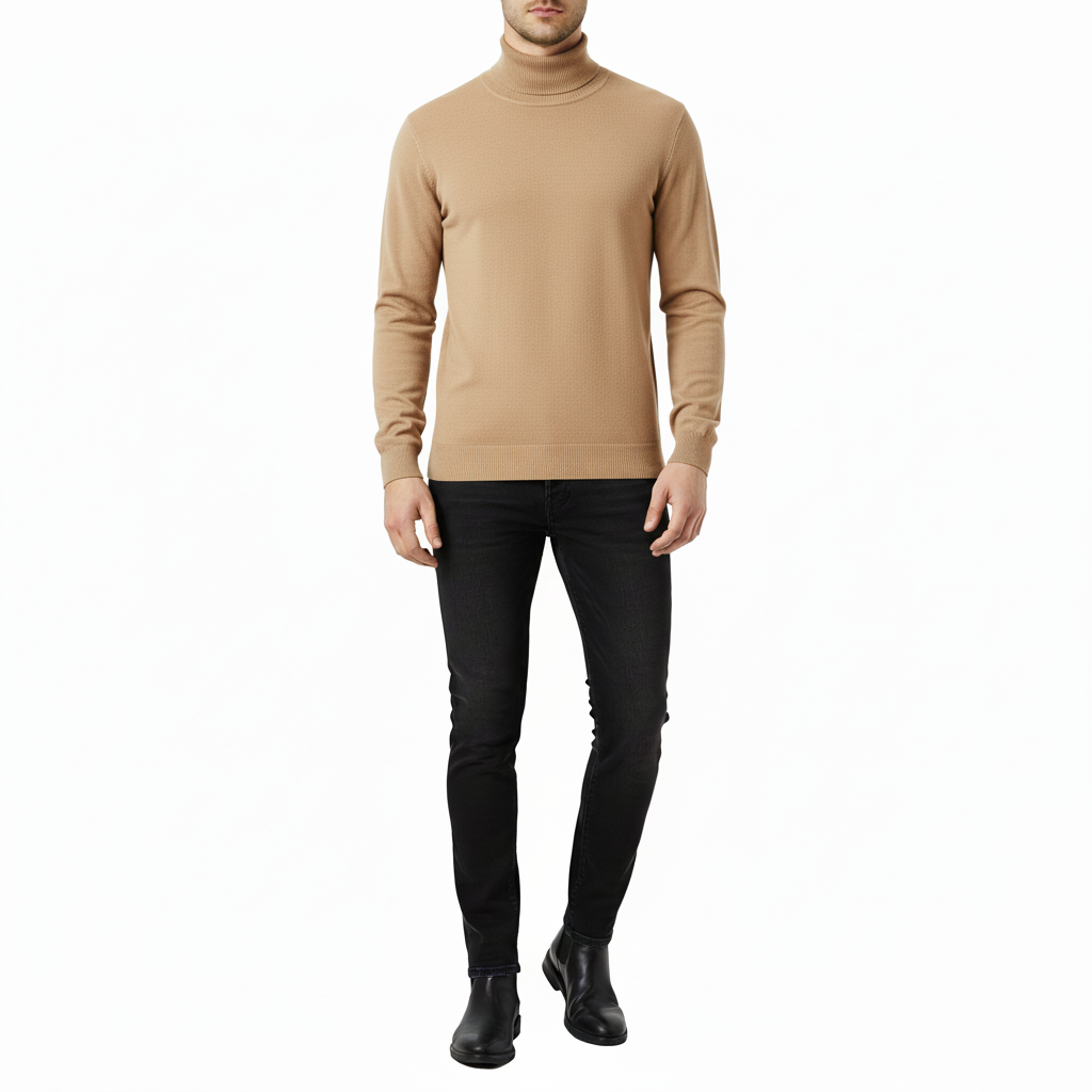 Ash Men’s Warm Cashmere Cotton Turtleneck Sweater | Knit