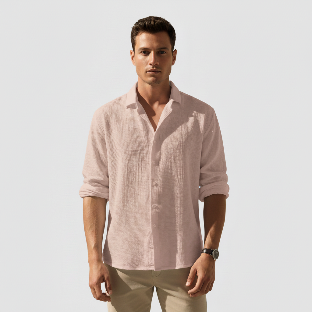 Oak Men's Long Sleeve Woven Button Down Shirt | Breathable